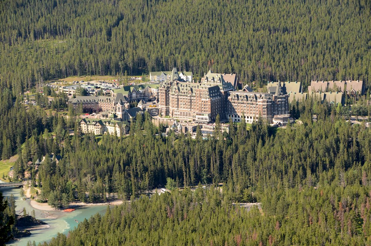 23 Banff Springs Hotel And Bow River From Tunnel Mountain In Summer